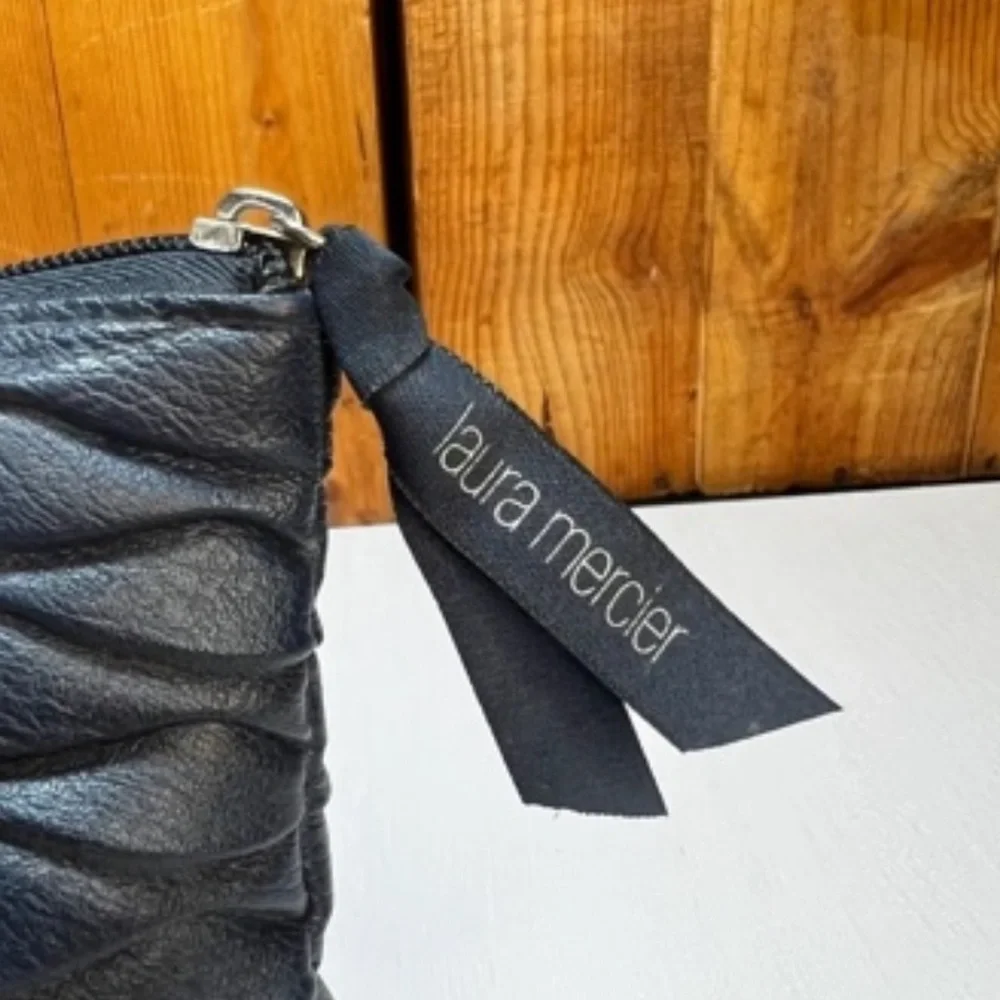 laura mercier Navy Quilted Wave Cosmetic Pouch - Picture 2 of 3